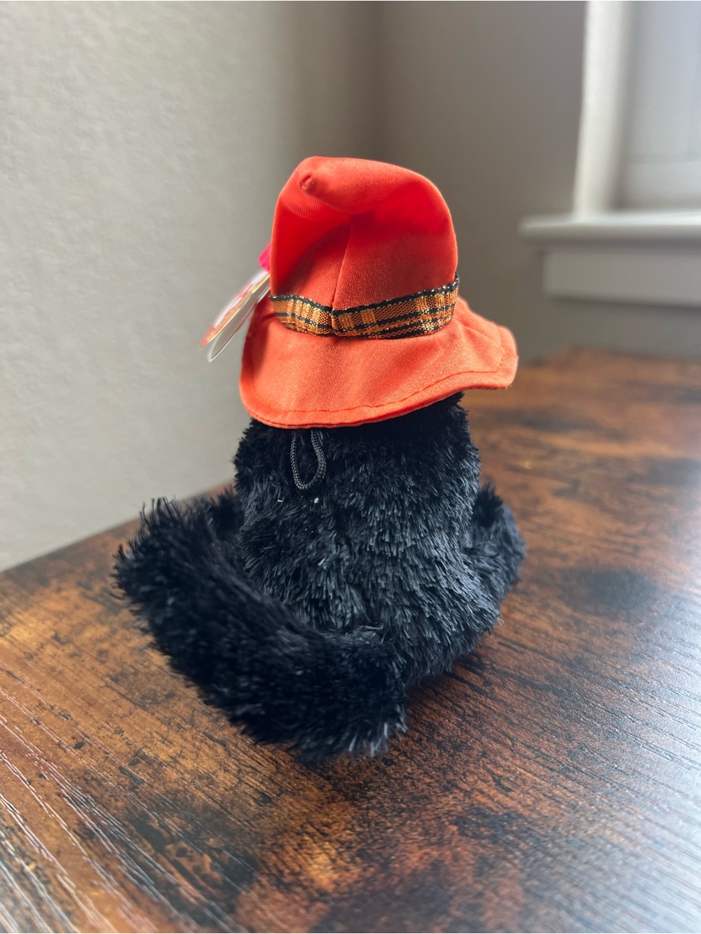 Ty Black Plush Cats with Orange Hats and Bows - Picture 9 of 11